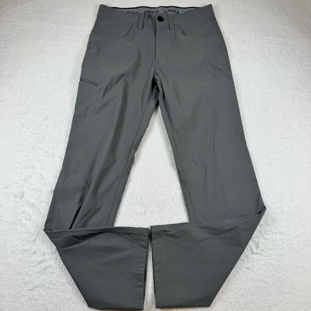 Orvis Pants Mens Size 30x32 Gray Stretch Water Repellent Hiking Fishing Outdoor